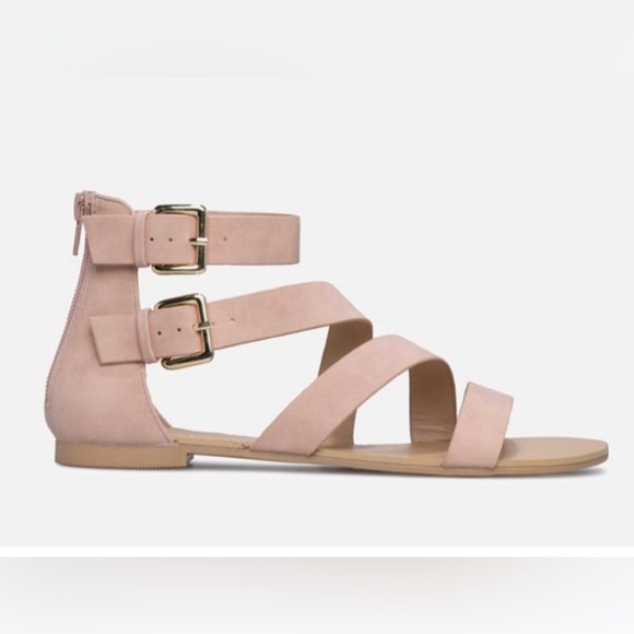 JustFab Size 9 Woman’s Aerin Flat Blush Sandal - Picture 3 of 11